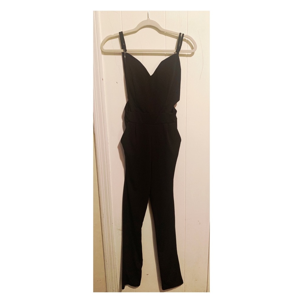 Black Jumpsuit with Tie Back - Size Small